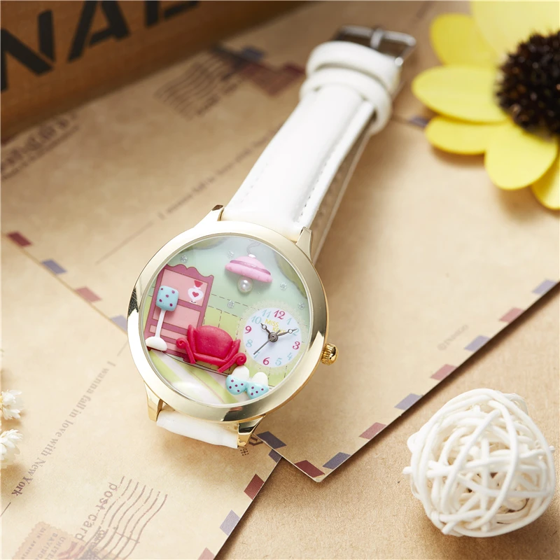 Мисс Кеке 2017 бренд кутюр Часы кожаные женские кварцевые часы Для женщин тонкий