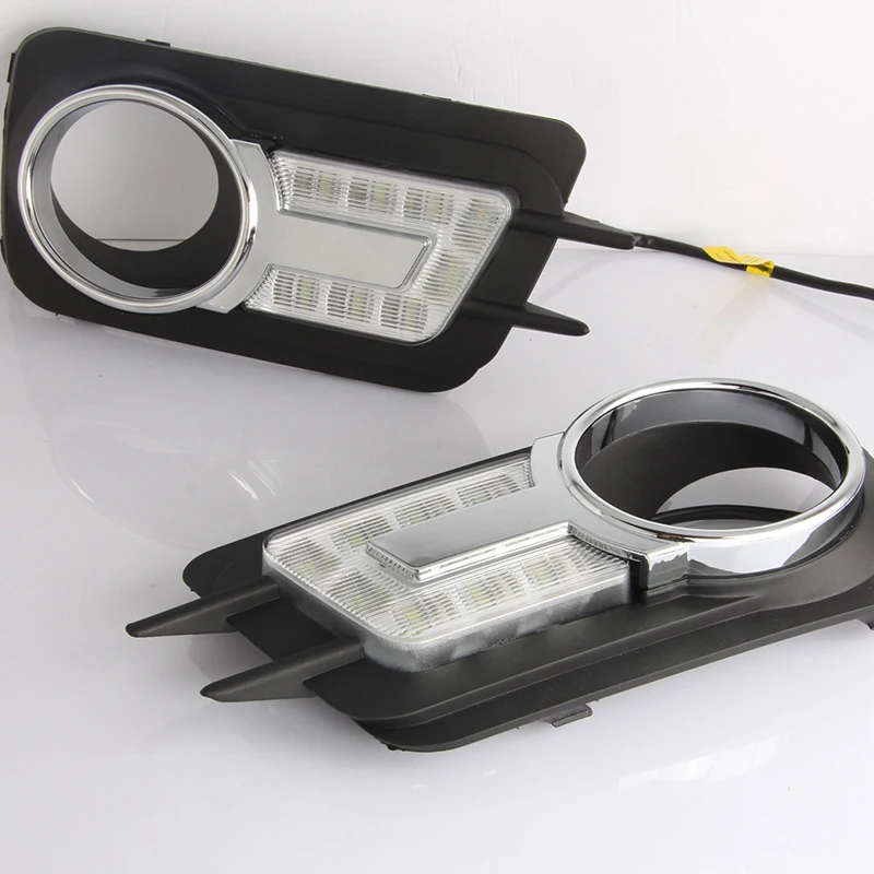 Автомобильный мигающий 1 пара для Volkswagen VW Tiguan 2010 2011 2012 светодиодный DRL дневные ходовые огни Дневной светильник противотуманный светильник
