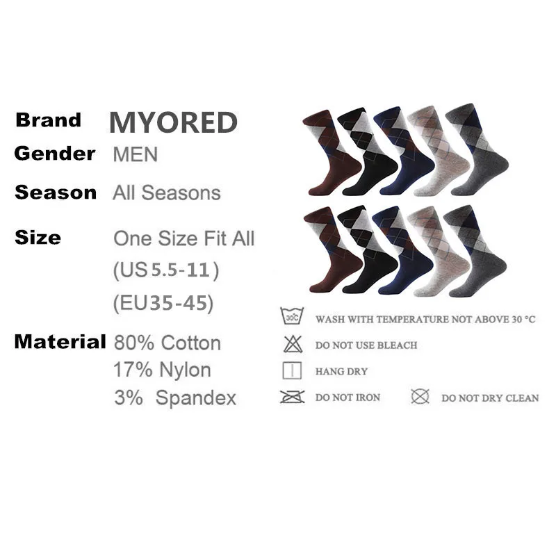 Myored 10 пара/лот Для Мужчин's Носки для девочек сплошной цвет хлопковые носки