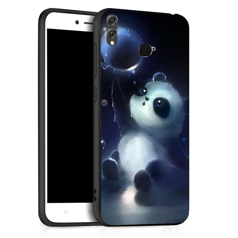 Чехол для huawei Honor 8X Max 8A 10 Lite, чехол s, Мягкий Силиконовый Модный Окрашенный черный чехол, чехол для huawei P Smart, чехол-бампер - Цвет: X033