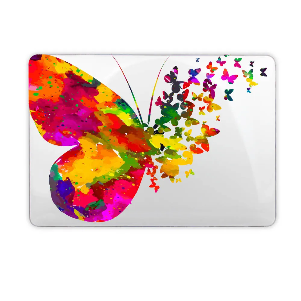 Чехол для ноутбука Redlai с кристаллами и бабочками чехол 2020 Macbook Air Pro 13 15 16 дюймов A2141