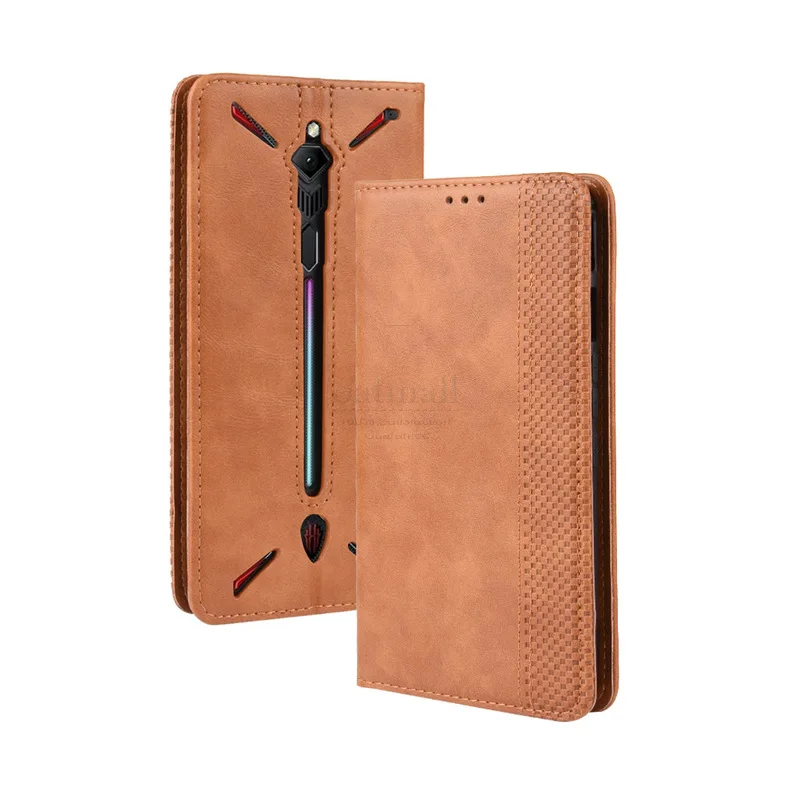 Роскошный Ретро Тонкий магнитная кожа флип чехол для zte Nubia Red Magic 3 3S чехол книжка чехол-подставка мягкий чехол для телефона сумки