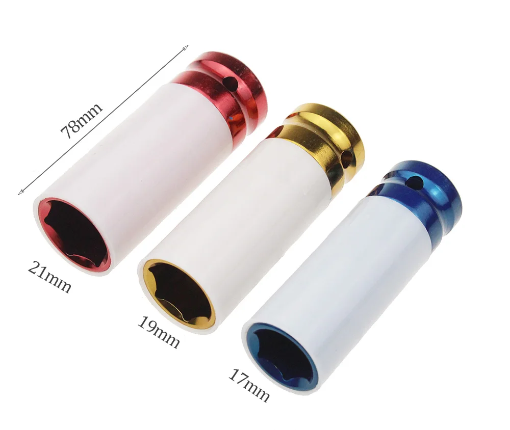 3 шт. тонкие гайки из сплава 1/2 дюйма 17 мм 19 21 мм|impact socket|impact socket setdeep |