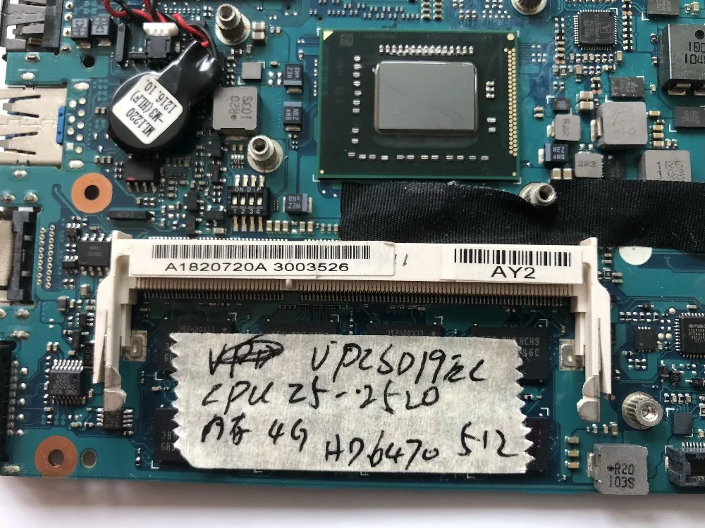 Фото Оригинальные Материнские платы для ноутбука SONY VPCSD, модель A1820720A MBX-237 4G HD6470, 512 Протестировано, хорошая Бесплатная доставка №3