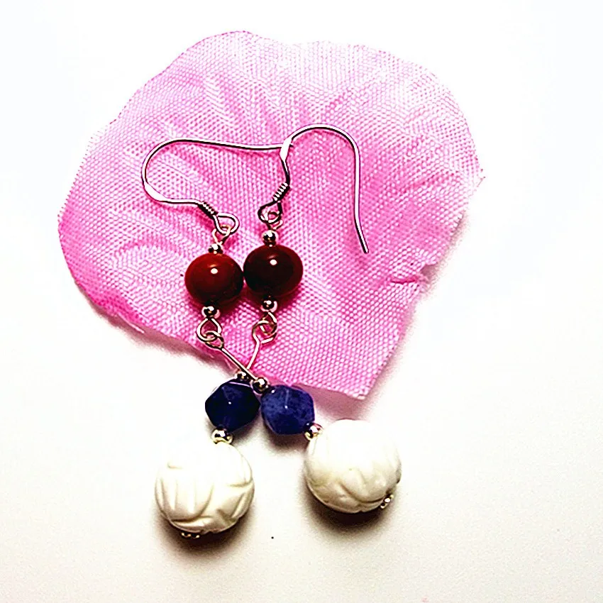 Статьи из натурального гигантский моллюск камень Длинные висячие серьги Наборы