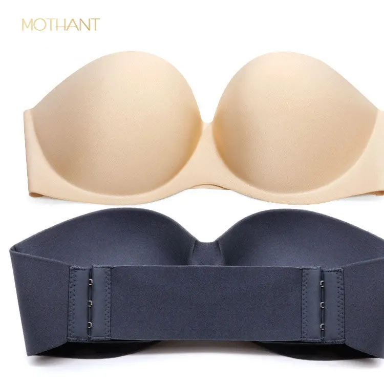 

One-piece seamless bra strapless invisible underwear female thin section chest stickers wedding dress gathers slip sexy beauty