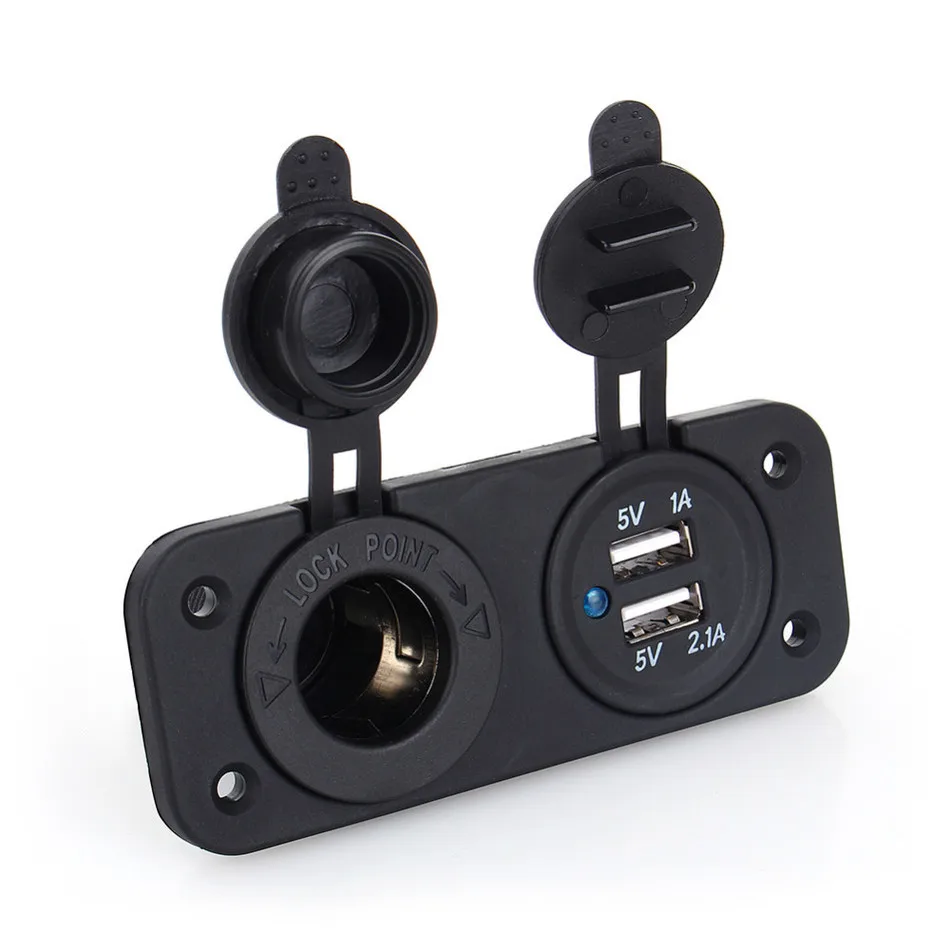 OHANEE 12V 24v двойной USB выход автомобильный мотоцикл прикуриватель гнездо