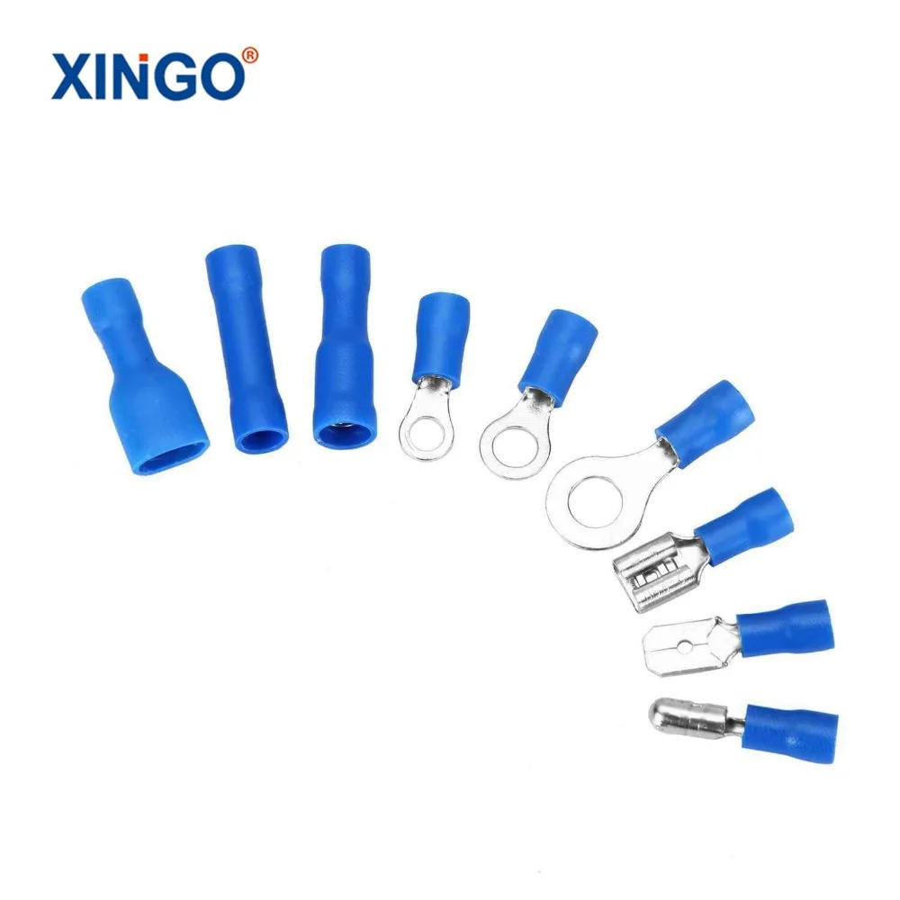 360Pcs Assorted Insulated Spade Crimp Terminal Electrical Wire Connector Set Red Blue Yellow | Обустройство дома