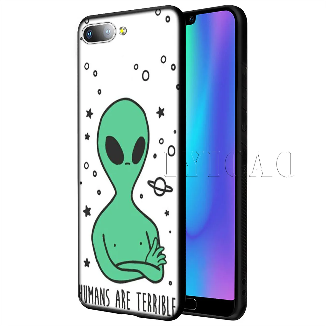 Iyicao чужой считаем НЛО мягкий чехол для huawei P20 Pro P10 P8 P9 P30 Lite Mini 2017 P Smart 2019 крышка |