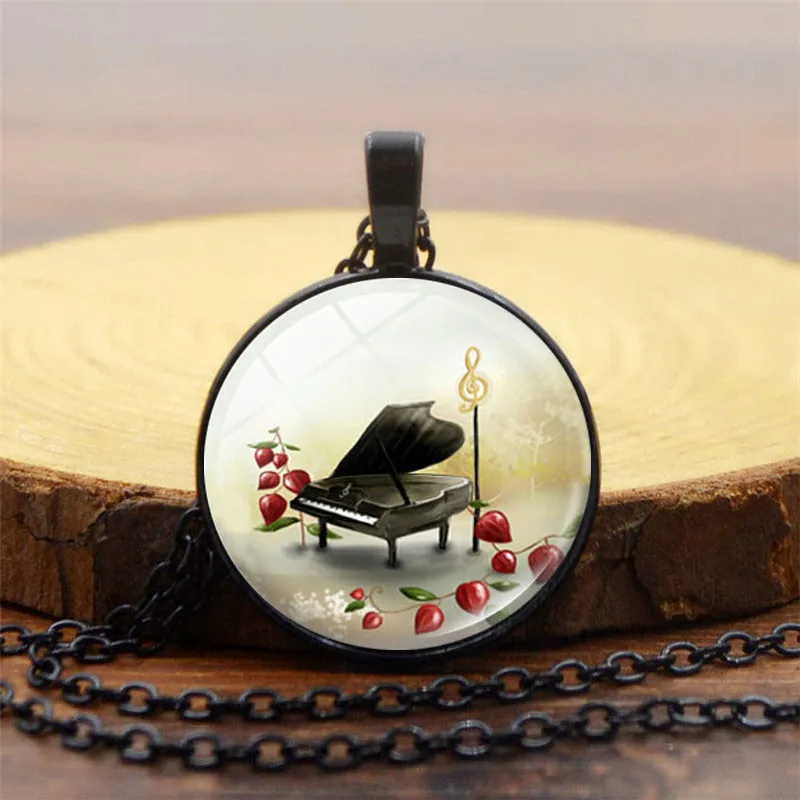 Baby Grand ожерелье с изображением пианино музыкальные украшения клавиши тройной