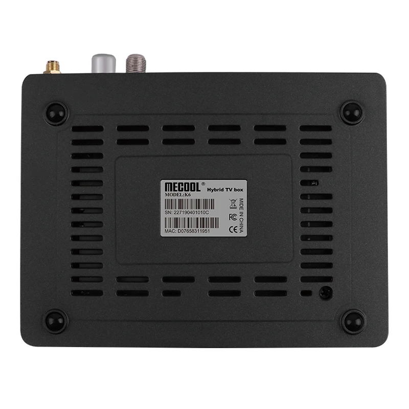 Mecool K6 DVB S2-T2-C Smart tv Box USB 3,0 Поддержка 2,4G 5G wifi 100 Мбит/с 4K VP9 2 Гб ram+ 16 Гб rom медиаплеер