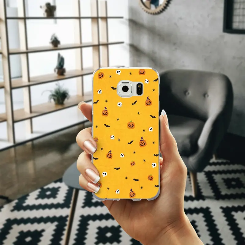 Хэллоуин трюк или лечения тыква летучая мышь Мягкие TPU Чехлы для Samsung Galaxy Note 2 3 4 5 8