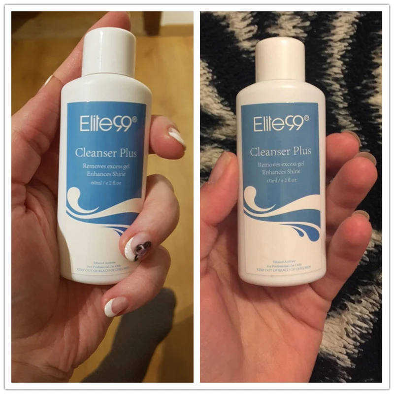 

Elite99 5pcs/Set 60ml Pro Cleanser Plus Removes Excess Gel Enhance Shine Sticky Remover Nail Polish UV Gel Sticky Remover Liquid