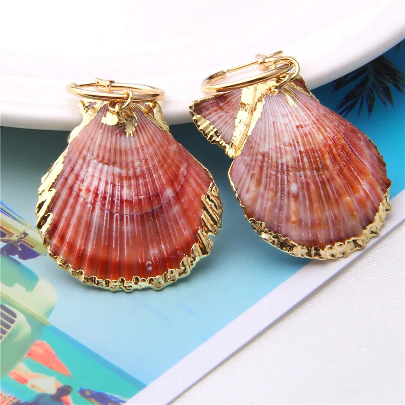 Серьги Cowrie в стиле бохо для женщин серьги-подвески эффектные Висячие серьги