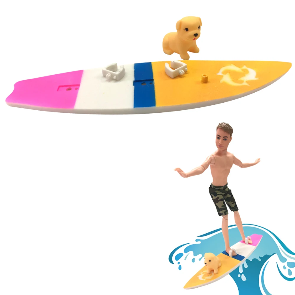 NK один комплект куклы пластиковая доска для серфинга + собака бойфренда Барби Кен