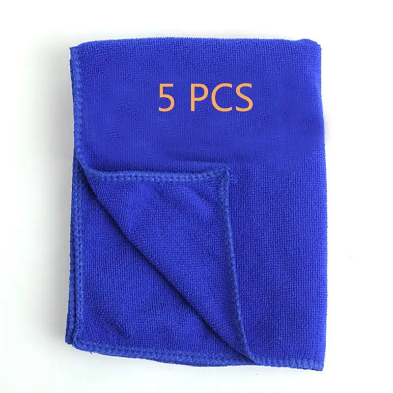 5pcs Microfiber Towel Cleaning Cloth Soft Cloths Car Auto Wash Dry Clean Polish for Kitchen Dirt | Дом и сад