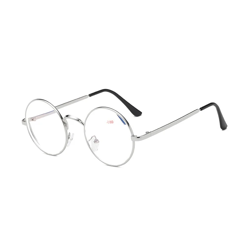 silver myopia 1.0 Zilead ретро круглые металлические очки для близорукости женские и мужские короткие прозрачные очки с градусом-1,0-1,5-2,0-2,5-3,0-3,5-4,0 - Цвет оправы: silver myopia 1.0