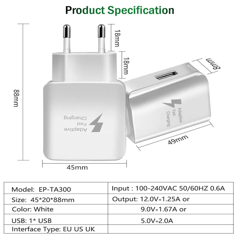 Universal USB Phone Charger EU US Plug Travel Wall Fast Charging Adapter Mobile Chargers For Samsung S9 Huawei Mate 20 Pro | Мобильные