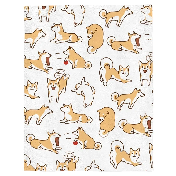 STW04003 Jolly Corgis в зеленом пледы одеяло, домашнее украшение собака и Кость Теплый микрофибры одеяло s для спальни - Цвет: STW04003