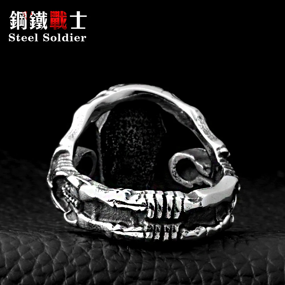 Мужская бижутерия из нержавеющей стали Прямая продажа с фабрики|steel skull ring|skull