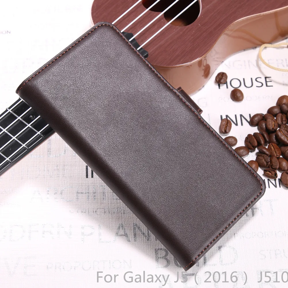100% Роскошный чехол из натуральной кожи для Galaxy J5 2016 J510 чехлы кобура ретро