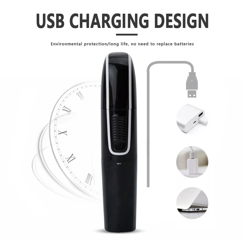 

Kemei 3 in 1 Electric Nose Trimmer Fine Lettering Hair Razor USB Charging Nose Trimer Eyebrow Trimmer for Men Haircut Machine