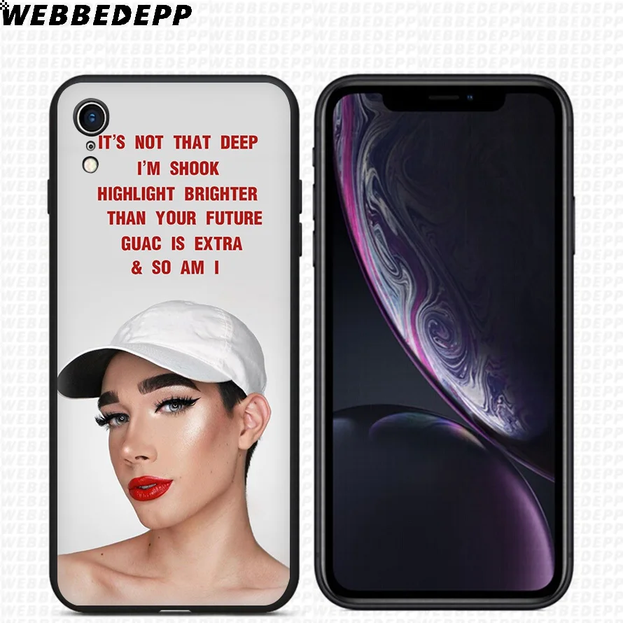 WEBBEDEPP James Charles Soft Silicone Case for iPhone 11 Pro Xr Xs Max X or 10 8 7 6 6S Plus 5 5S SE |