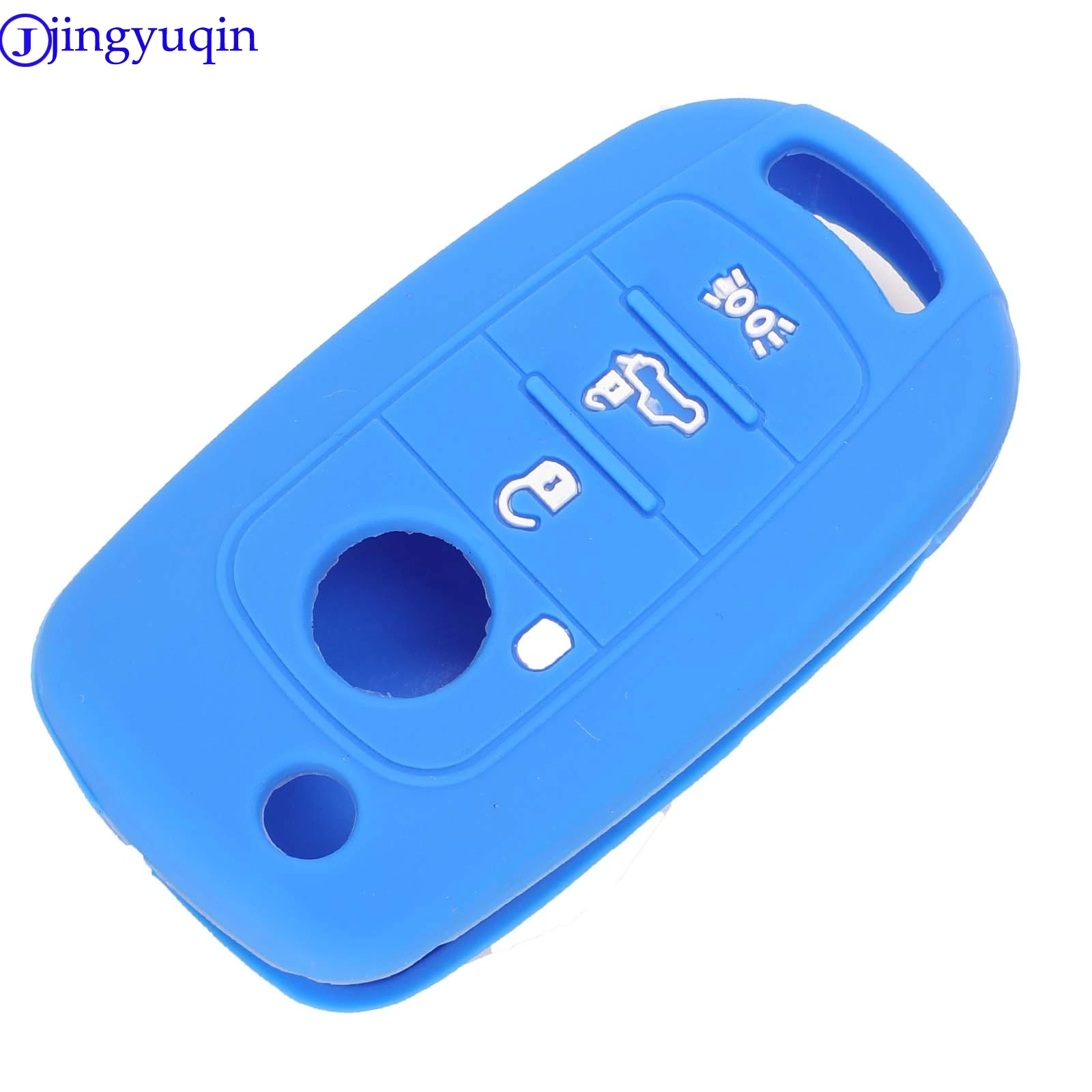 Jingyuqin 10ps Силиконовый автомобильный чехол для брелка с ключом защиты кожи
