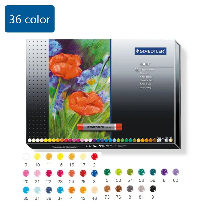 STAEDTLER 2420 professional масляная пастель 12/24/36/48 цветная масляная пастель Мел Цвет краски - Цвет: 36  color