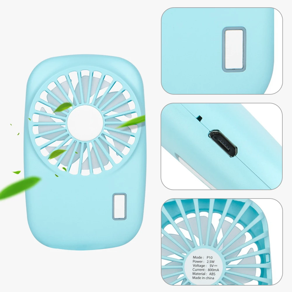 Карманный вентилятор с рисунком Usb зарядка для дома и офиса регулируемая
