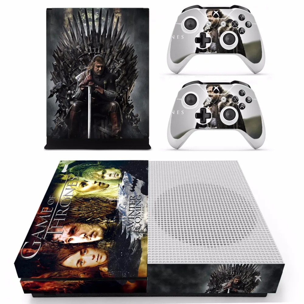 Игра престолов скоро зима кожи Стикеры наклейка для Xbox One S консоли и 2 Пульты ДУ для игровых приставок для Xbox One S скины Стикеры винил
