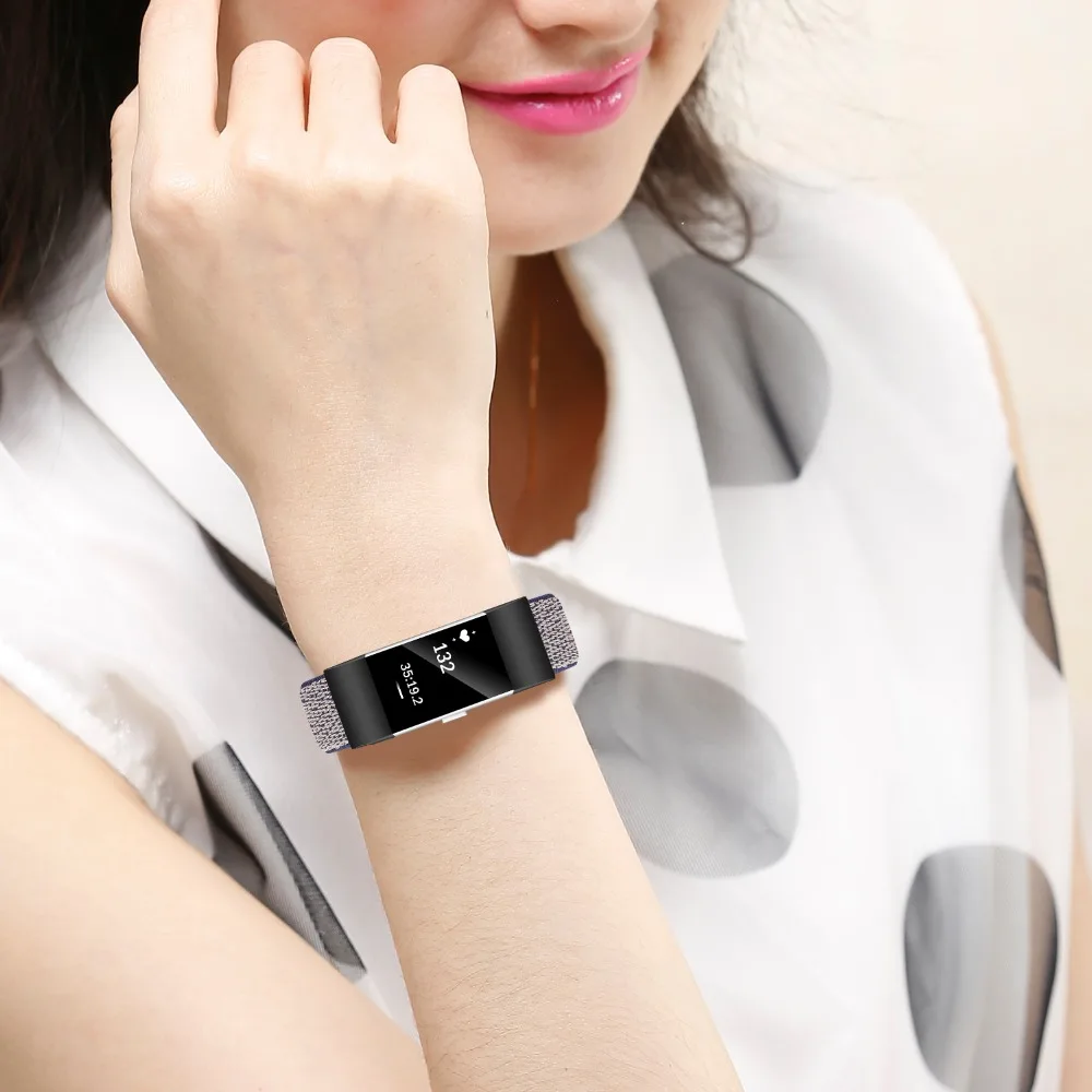 Hevaral браслет для Fitbit Charge 2 диапазона нейлоновый ремешок Корреа для Fit бит Charge2 мягкий ремешок Замена Smartwatch запястье