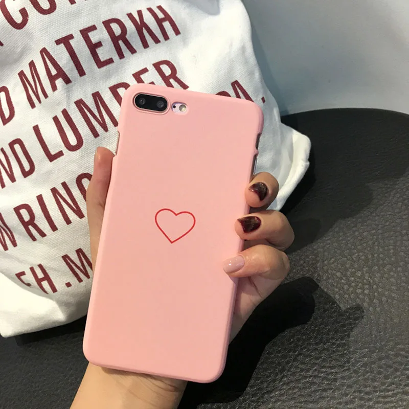 Для iphone 5 5S se чехол для iphone 6 6s 7 8 Plus чехол Fundas чехол для iphone X XS Max XR жесткий чехол сердце любовь черный розовый чехол