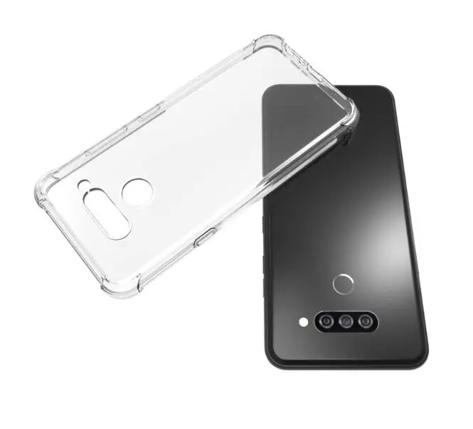Для LG Q60 K50 K40 K12 Max Plus Prime прозрачный чехол + закаленное стекло Мягкий ТПУ гелевый