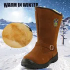 Мужские зимние меховые ботинки на-30 градусов, тактическая тренировочная Уличная обувь для снежной погоды, сохраняющая тепло, водонепроницаемая Нескользящая охотничья обувь