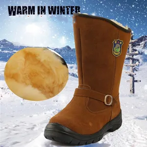 Мужские зимние меховые ботинки на-30 градусов, тактическая тренировочная Уличная обувь для снежной погоды, сохраняющая тепло, водонепроницаемая Нескользящая охотничья обувь
