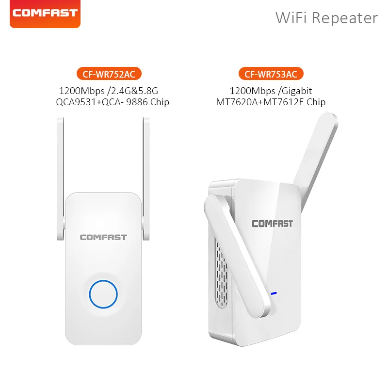 COMFAST двухдиапазонный 2 4G & 5 8G беспроводной ретранслятор 1200 Мбит/с Wifi удлинитель