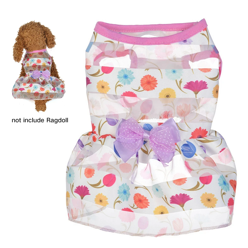 Small Dog Cat Clothes Princess Costumes Wear Resistant Summer Fancy Lovely Distinctive Apparels Bowknot Cute Pet Dress |