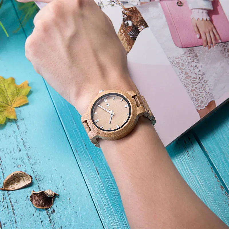 Женские часы ELMERA деревянный Montre femme женские часы деревянные часы кварцевые наручные часы