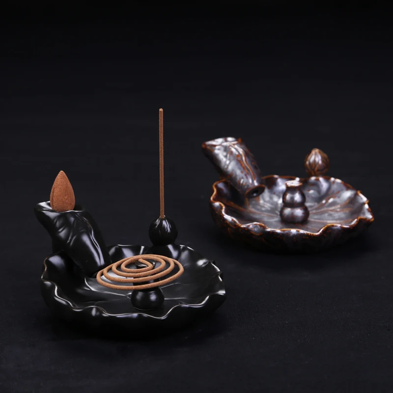 Многостильная керамическая курильница PINNY в форме лотоса держатель для