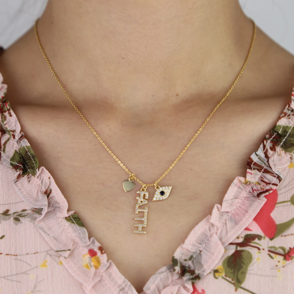 Ожерелье с подвеской фианитами золотистого и серебристого цвета|Цепочки| |