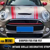 ABS Car Styling For BMW Mini Cooper S F55 F56 F57 Car Front Intake Grille Decorative Strip Cover Sticker Car Accessories 1PCS 2