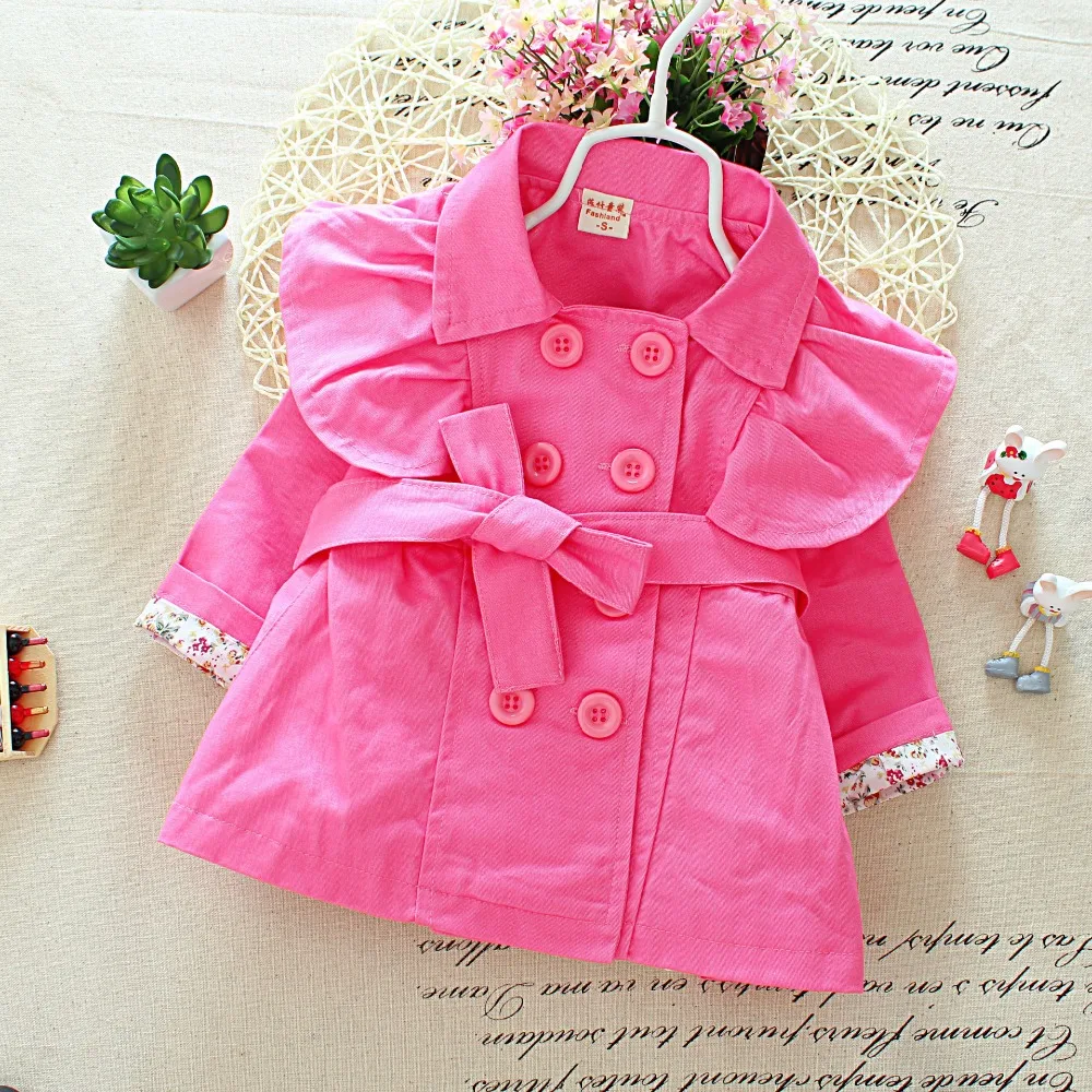 

2022 Fashion Baby Girl Newborn Toddler Infant Windbreaker Candy Outwear infantil Coat Autumn Winter Warm Solid Jas Clothing