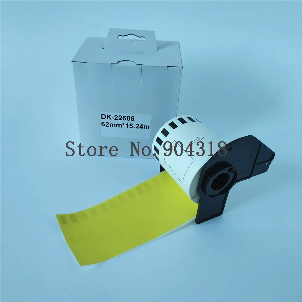 2 x Rolls Brother DK 22606 DK-22606 DK22606 DK-2606 DK2606 2606 Yellow Compatible Labels thermal film labels 62mm 15.24m | Компьютеры и