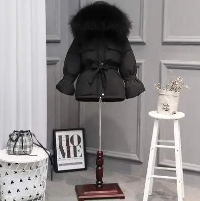 black coat black fur Воротник из натурального меха енота, новинка, зимнее пальто для женщин, длинный пуховик, Толстая теплая пуховая куртка, белое пуховое пальто размера плюс, верхняя одежда - Цвет: black coat black fur