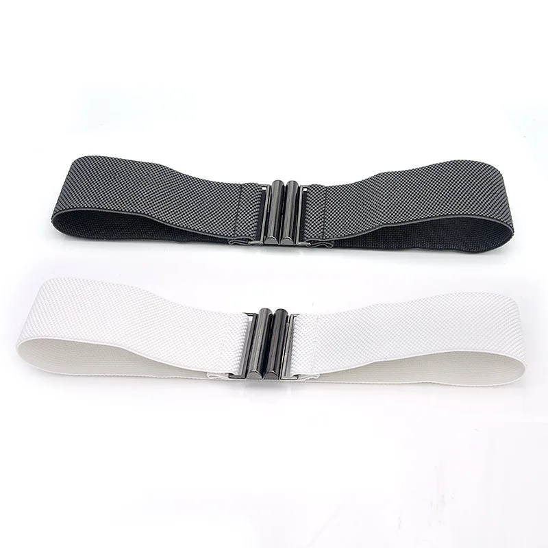 Waist Belt Women Wide Elastic Dress Belt GLRSBUTY Accessories Stretch Elastic Wide Corset Waist Metal Buckle