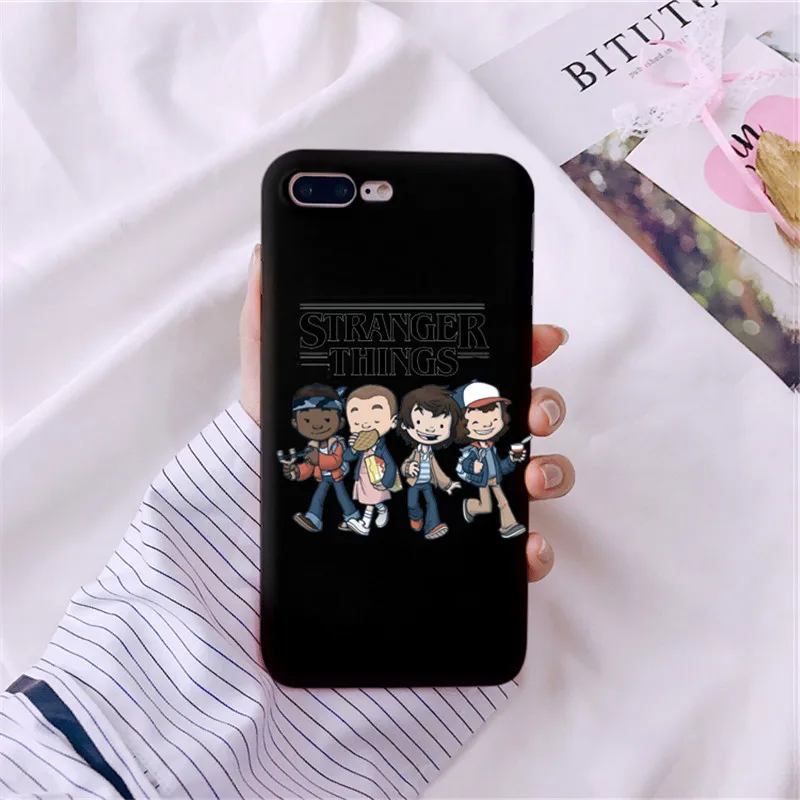 TPU Необычные вещи Рождественские огни чехол для iPhone 7 6S 8 Plus X 5s SE мягкая Матовая силиконовая, в цветах радуги чехлы для телефонов задняя крышка Funda - Цвет: TPU