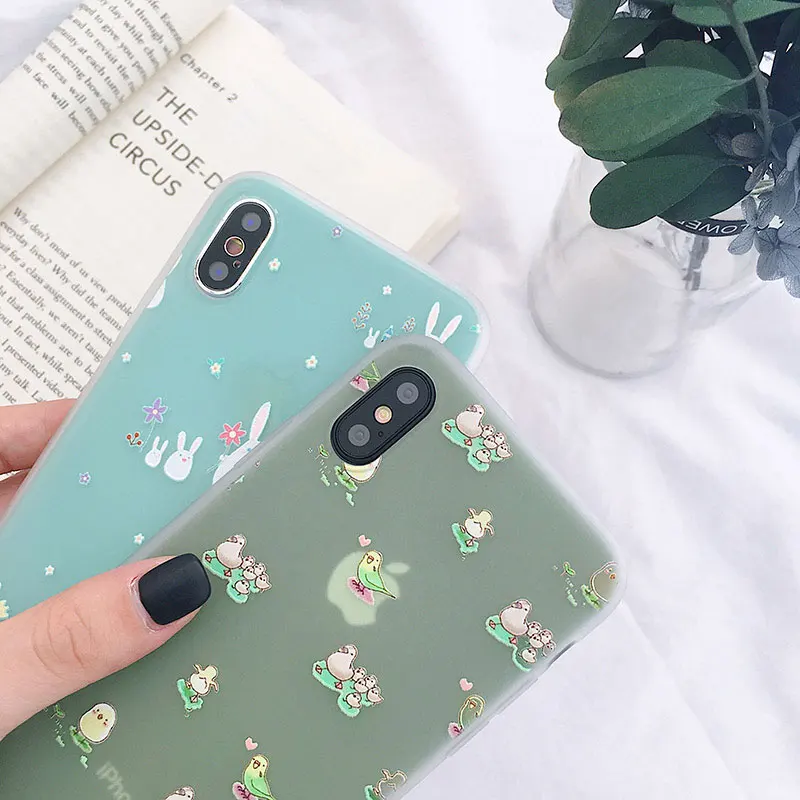 Чехол для телефона с кроликом Boucho Cute Cartoon Chick iPhone XS MAX XR X мягкий чехол из ТПУ 6 6S 7 8 Plus