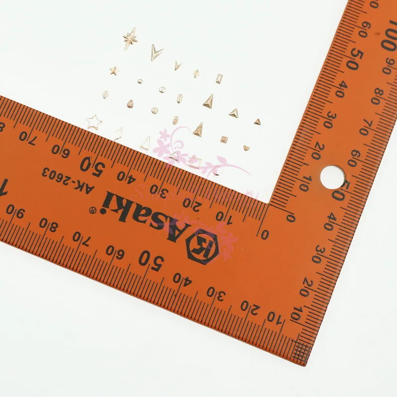 100 шт./лот заклепки гвоздики в стиле панк цвета розового золота металлические 3D