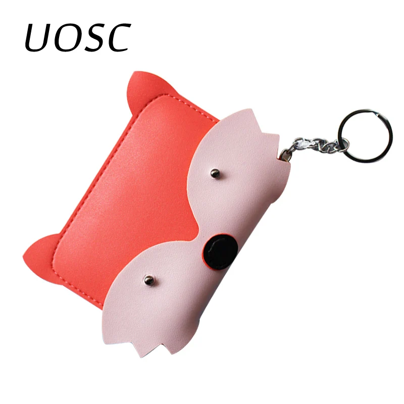 UOSC/женский кошелек из искусственной кожи с милым мультяшным животным принтом, короткий мини-кошелек, кошелек, держатель для карт, сумки для монет Porte Monnaie Femme